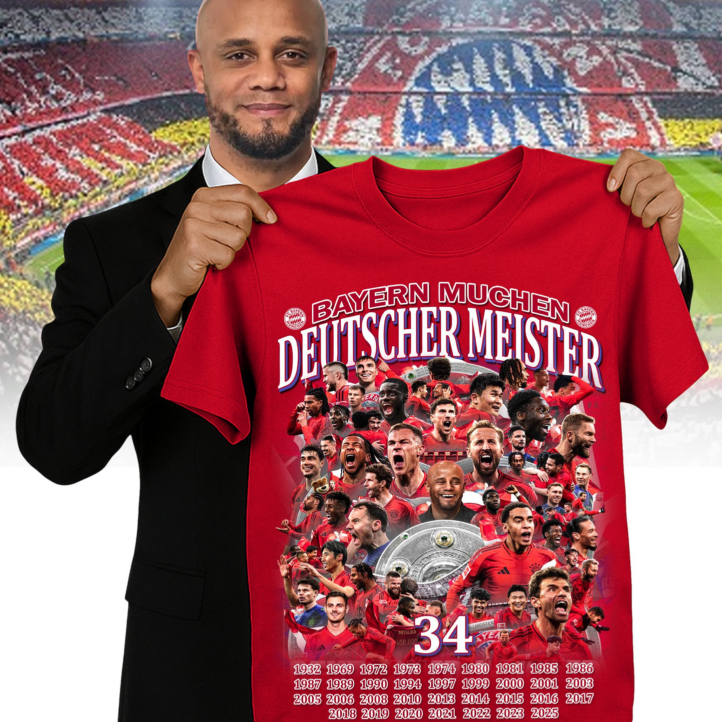 Champions Of Germany For The 34th Time V2 Shirt DDTTTV