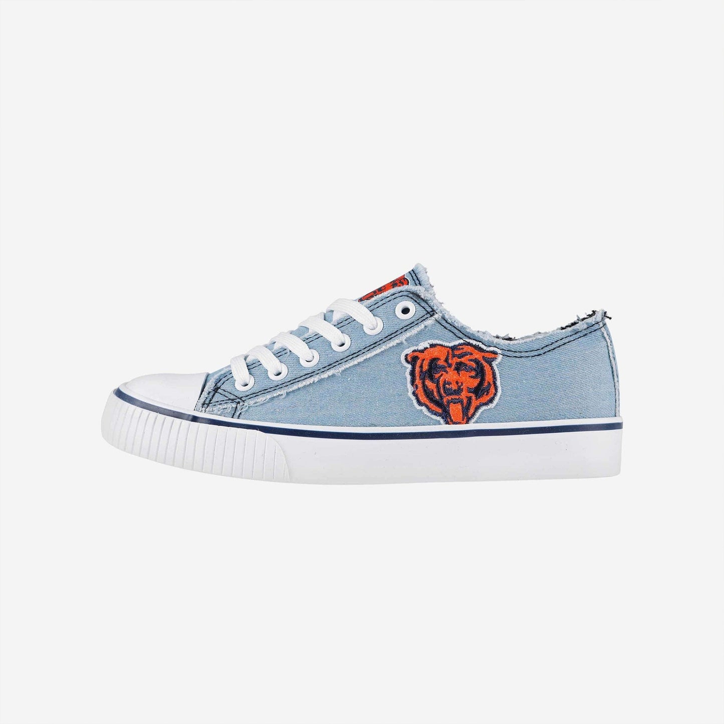 Chicago Bears Womens Denim Low Top Canvas Shoes NDD