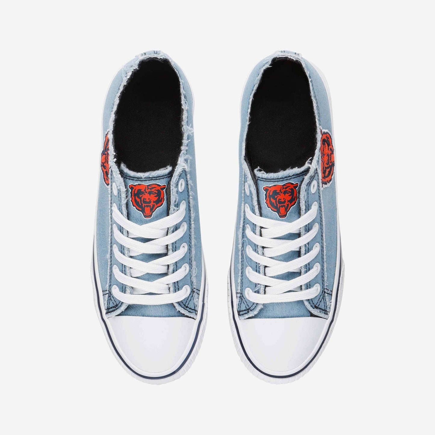 Chicago Bears Womens Denim Low Top Canvas Shoes NDD