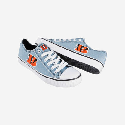 Cincinnati Bengals Womens Denim Low Top Canvas Shoes NDD