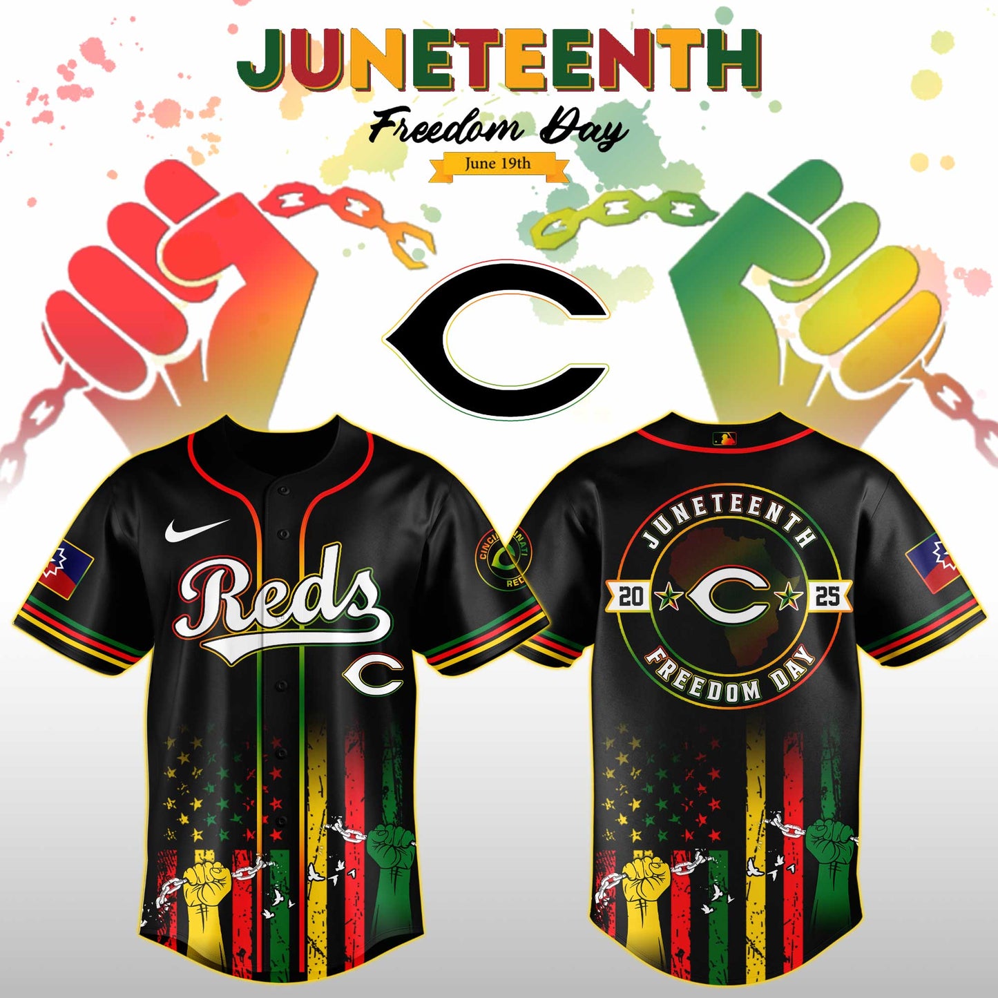 Cincinnati Reds MLB X Juneteenth Day Baseball Jerseys NDD
