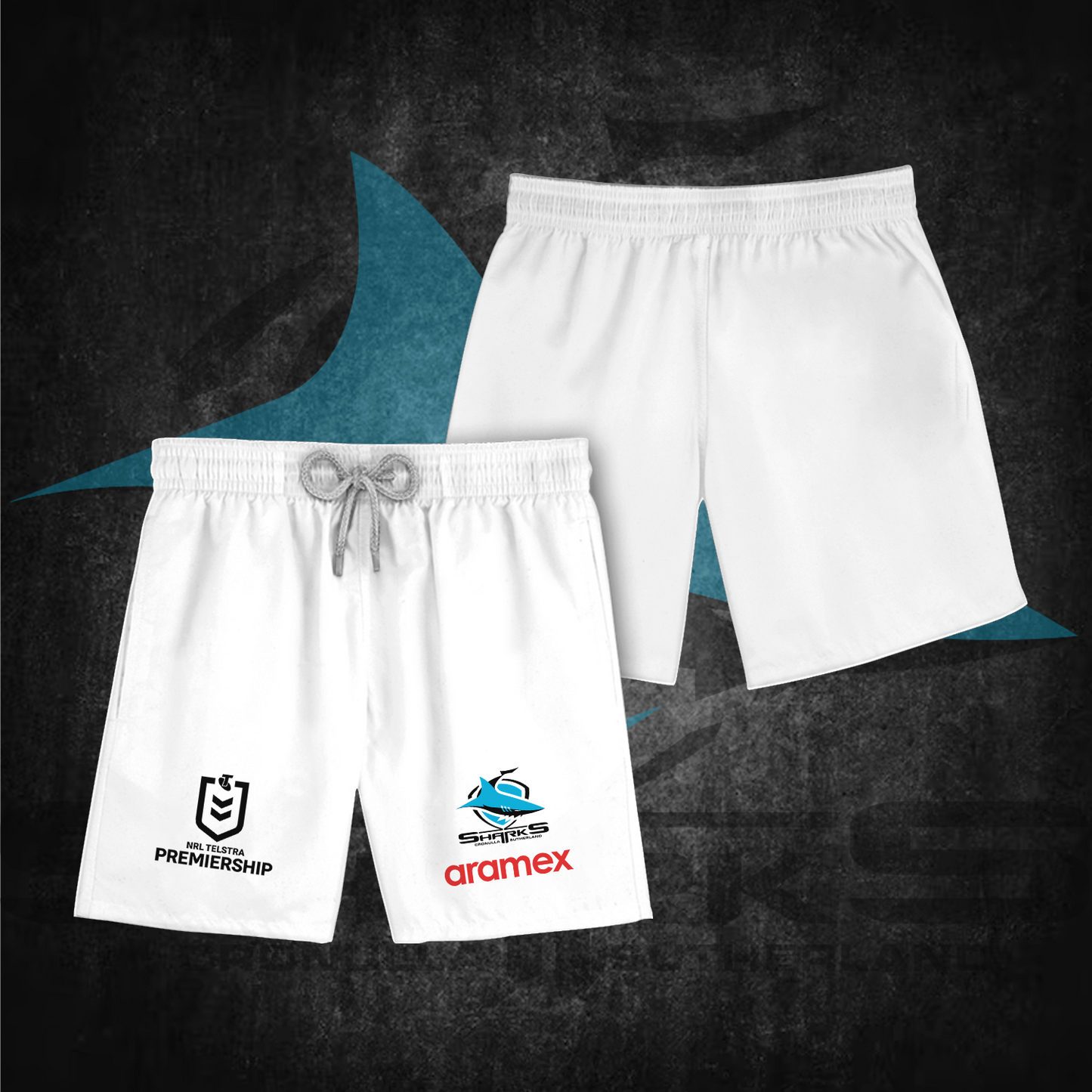 Cronulla Sharks 3 NRL 2025 Polo Shirt TM NTA V1