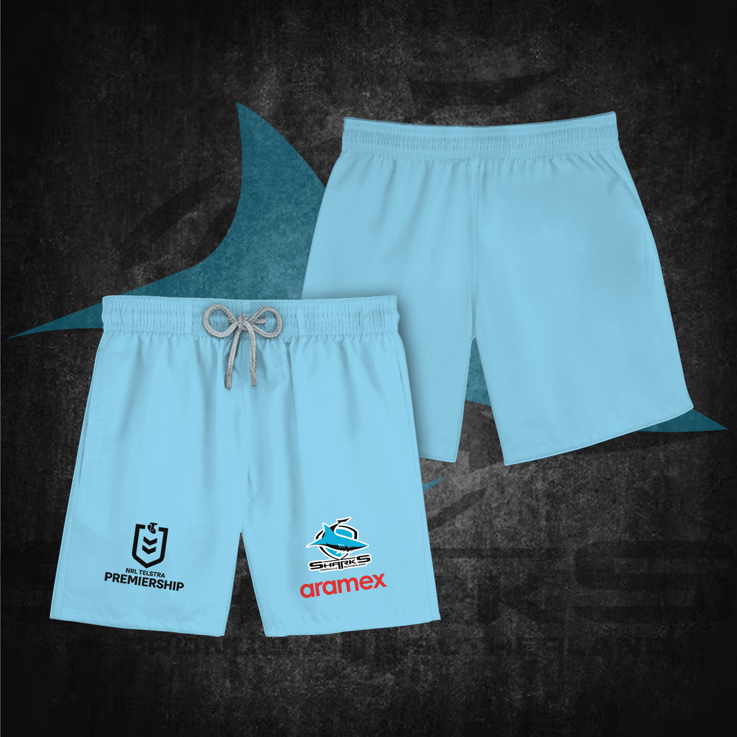 Cronulla Sharks NRL 2025 Polo Shirt TM NTA V2