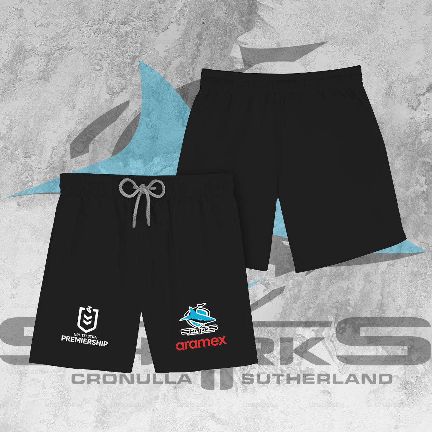 Cronulla Sharks 2 NRL 2025 Polo Shirt TM NTA V1