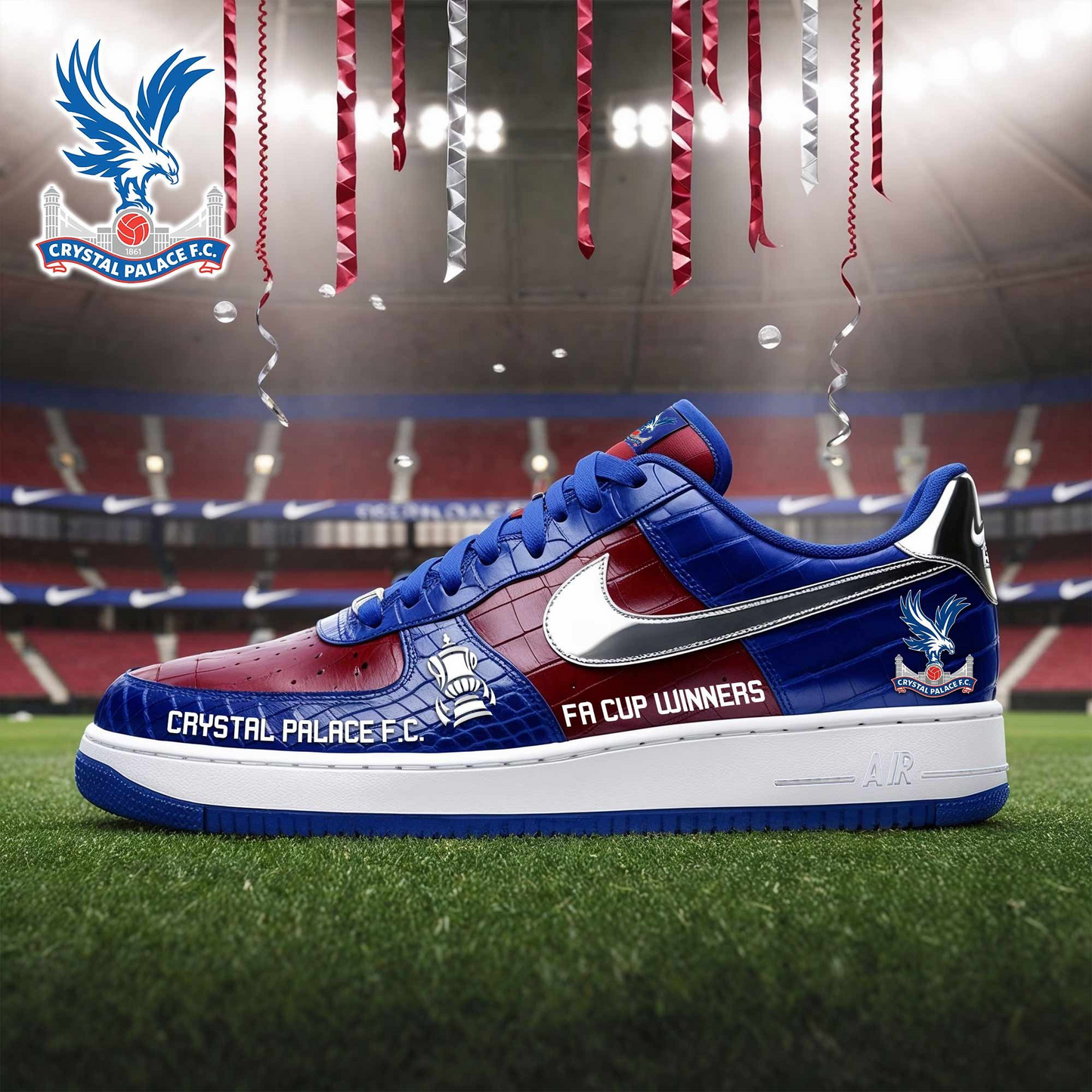 Crystal Palace FC Champons FA Cup 2025 AF1 Sneaker DDTTTV
