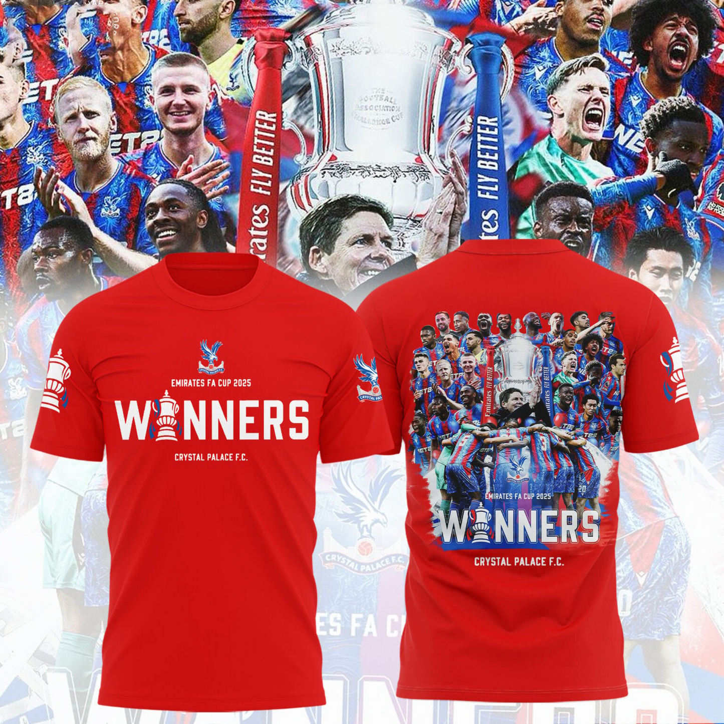 Crystal Palace FC Champons FA Cup 2025 Shirt DDTTTV