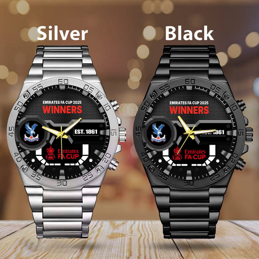 Crystal Palace FC Champons FA Cup 2025 Stainless Steel Watch DDTTTV
