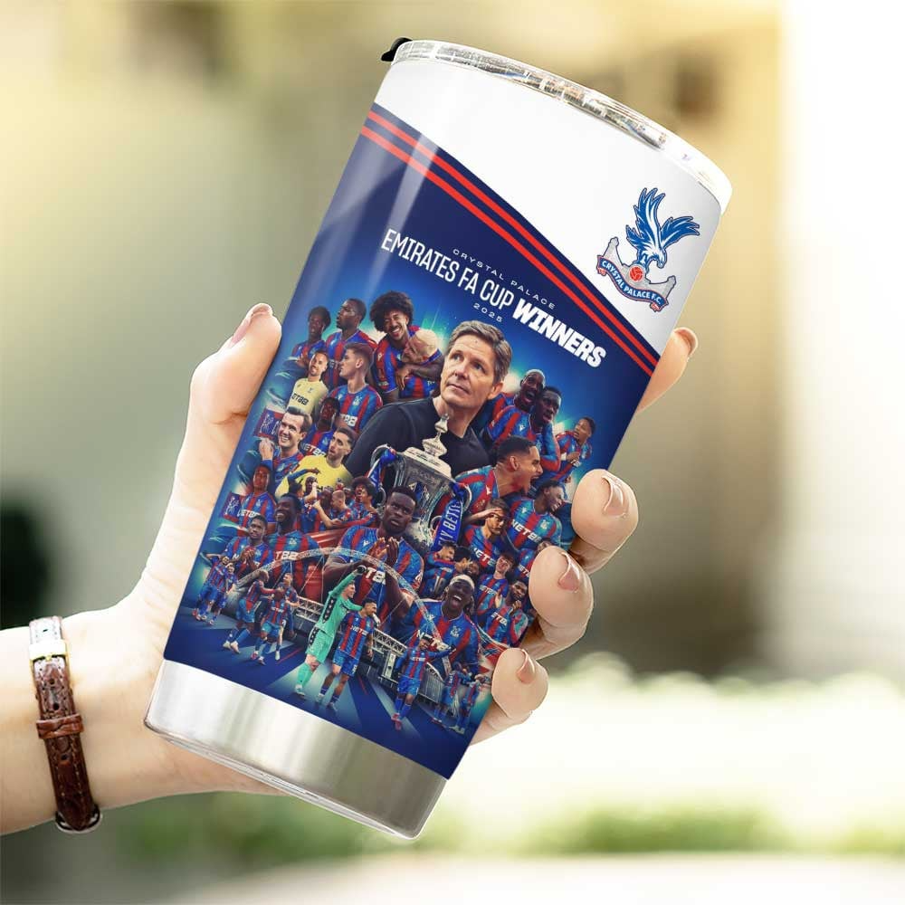 Crystal Palace FC Champons FA Cup 2025 Tumbler DDTTTV