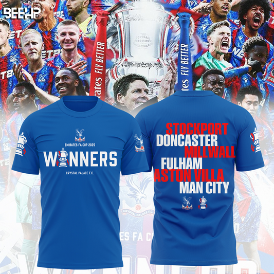 Crystal Palace FC Champons FA Cup 2025 V12 Shirt DDTTTV