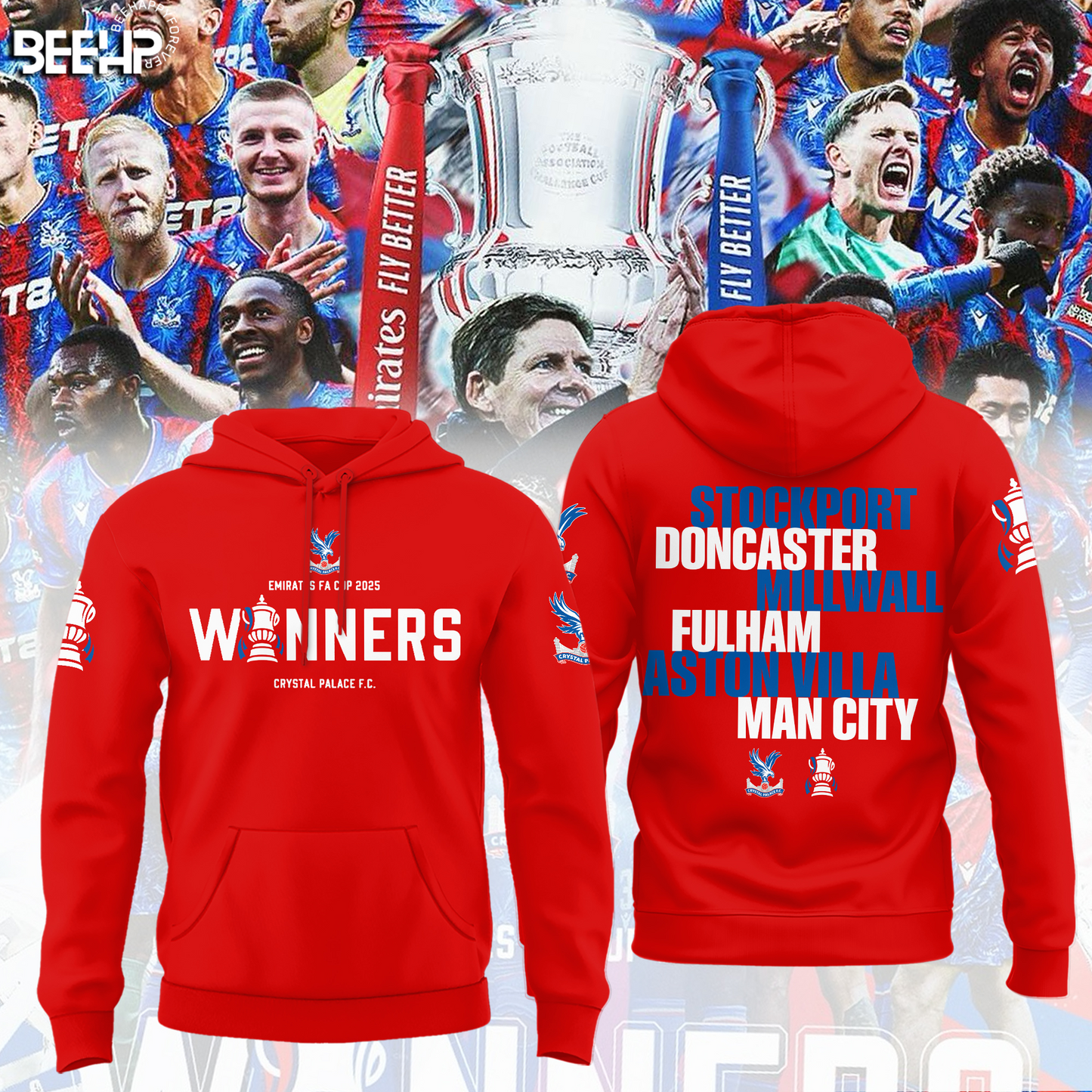 Crystal Palace FC Champons FA Cup 2025 V12 Shirt DDTTTV