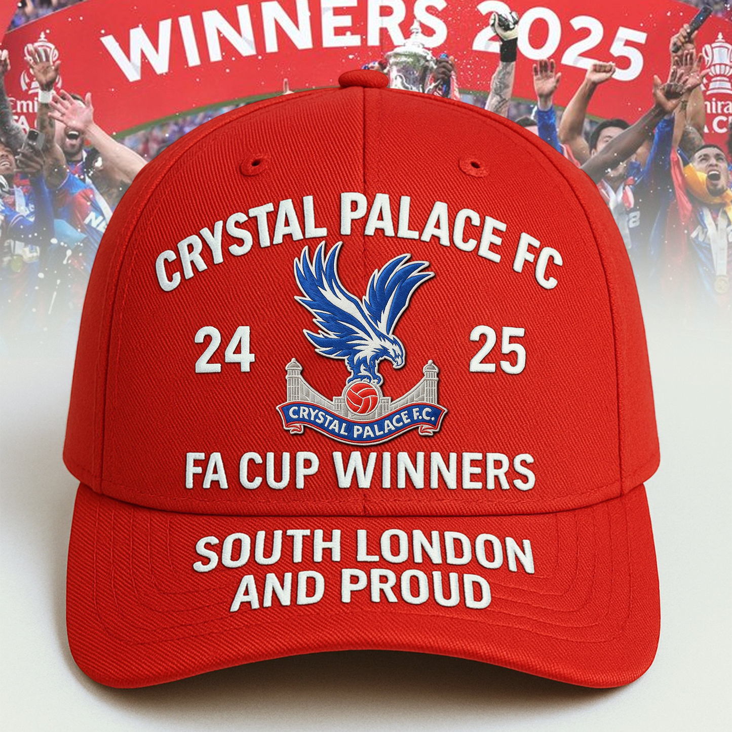Crystal Palace FC Champons FA Cup 2025 V3 Classic Cap DDTTTV