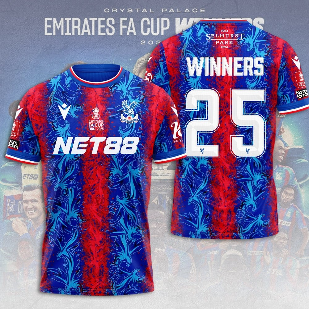 Crystal Palace FC Champons FA Cup 2025 V6 Shirt DDTTTV