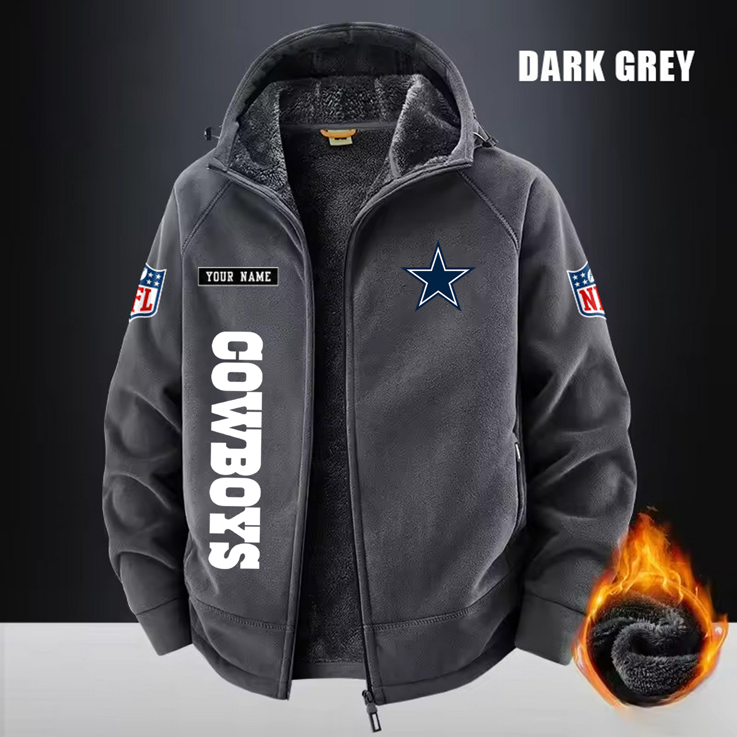DAL x NFL 3D Half-zip Hoodie DATND TANTD
