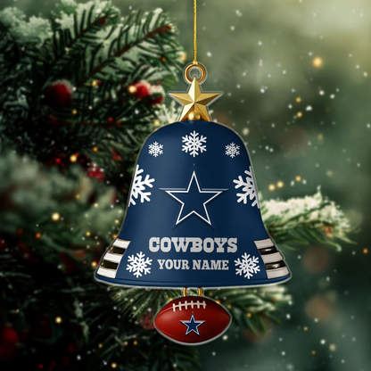 DAL x NFL Christmas Bell Ornament Custom Any Name DatND DVT