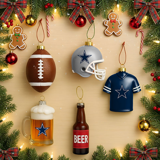 DAL x NFL Football Combo Set 5 Acrylic Ornament For Home Decor DatND DVT