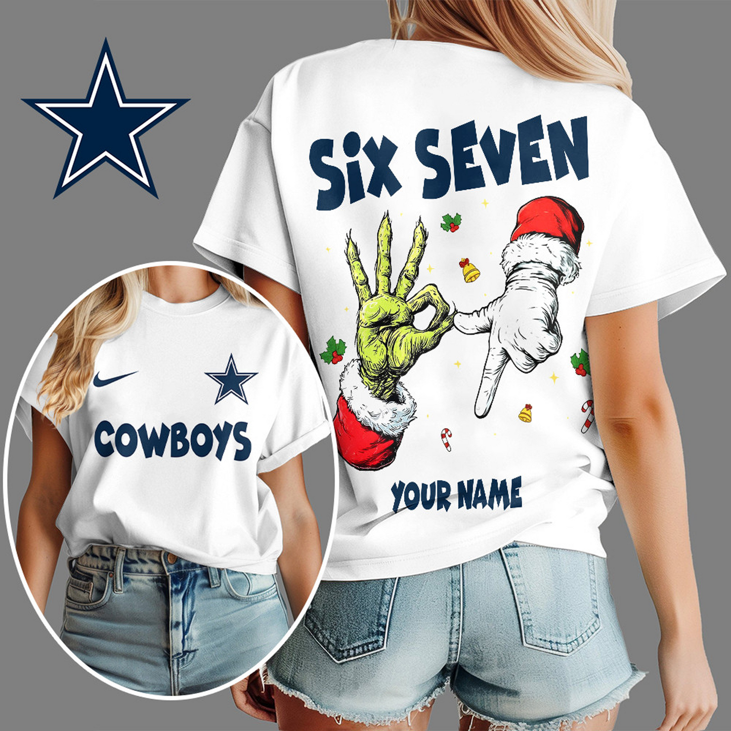 DAL x NFL Funny Six Seven Hot Trend Tshirt Custom Any Name DATND TANTD