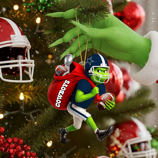 DAL x NFL Personalized Grinch Football Christmas DATND TANTD