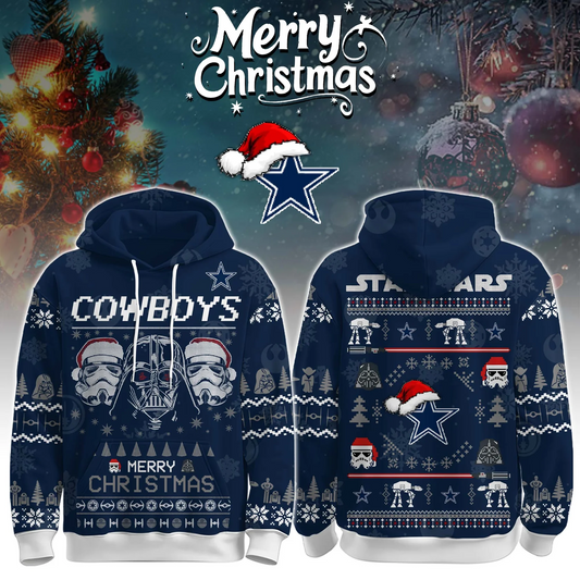 DAL x NFL Unisex Merry Christmas The Force Edition Hoodie DATND TANTD