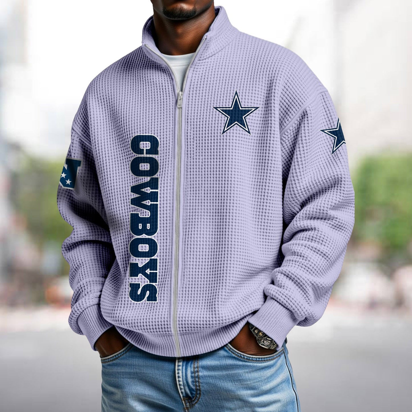 DAL x NFL Waffle Zip-Up Sweatshirt DATND TANTD