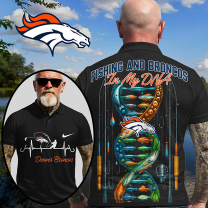 DB Premium NFL Fishing In My DNA Polo Shirt DDT CTND