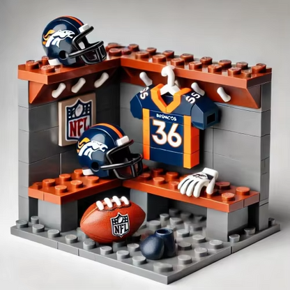 NFL Teams Custom Building Blocks Creative Peripheral Gift Model Toy Mini Changing Room Professional Football League Teams DDT CTND