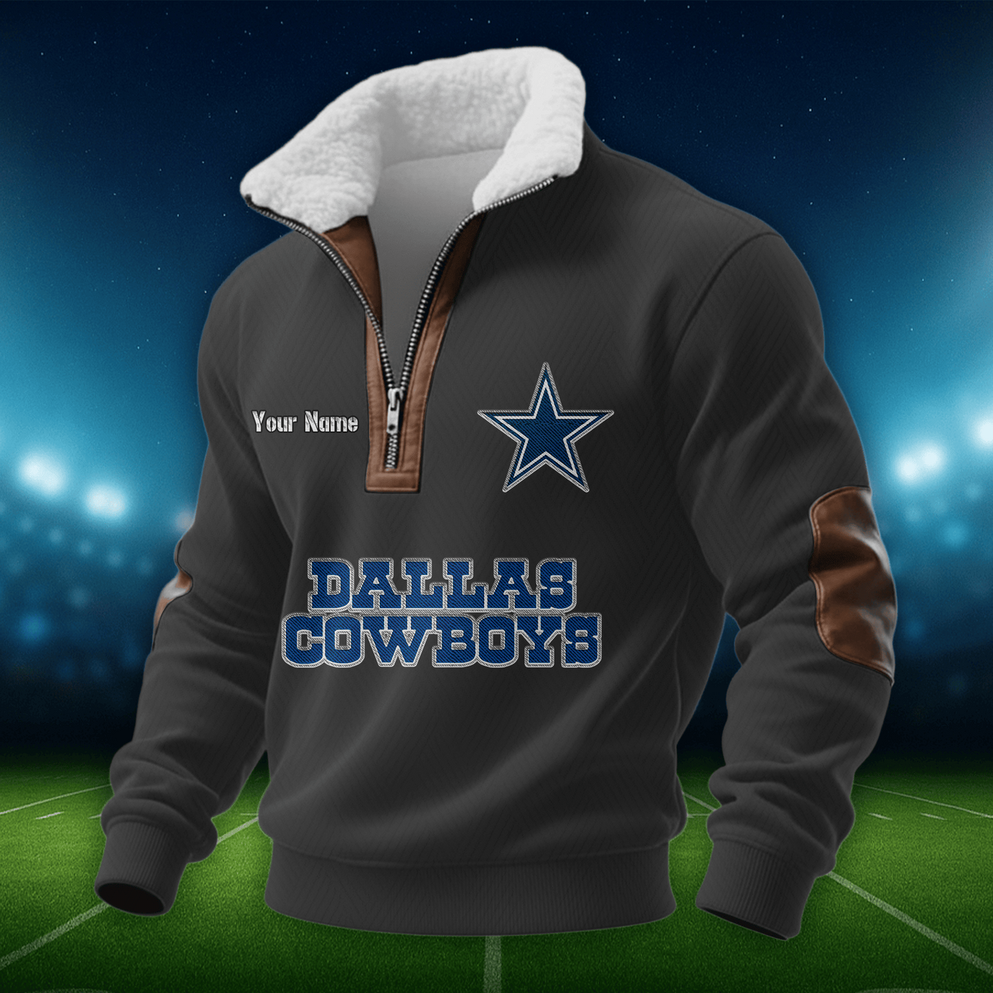 DC NFL Men Fur Collar Sweatshirt DDT CTND