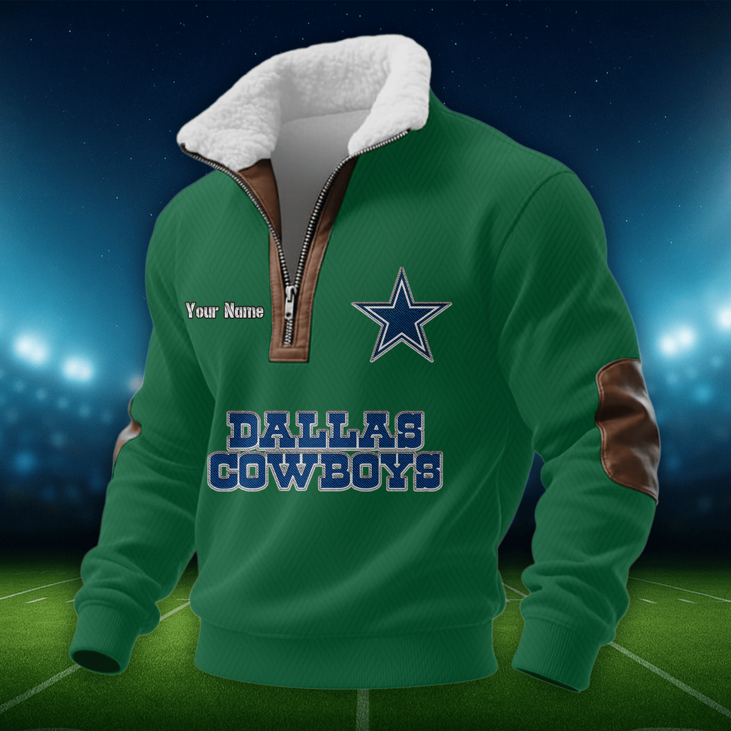 DC NFL Men Fur Collar Sweatshirt DDT CTND