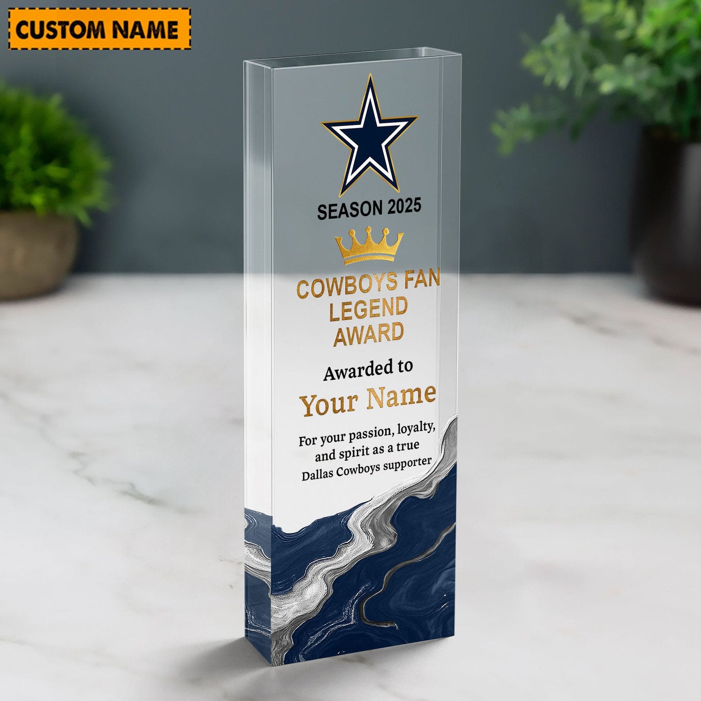 DC NFL Personalized Acrylic Award Plaque Funny Christmas Gift For Family DDT NTL
