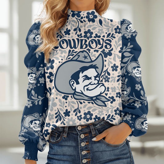 DC NFL Women Puff Sleeve Blouse DDT NTL