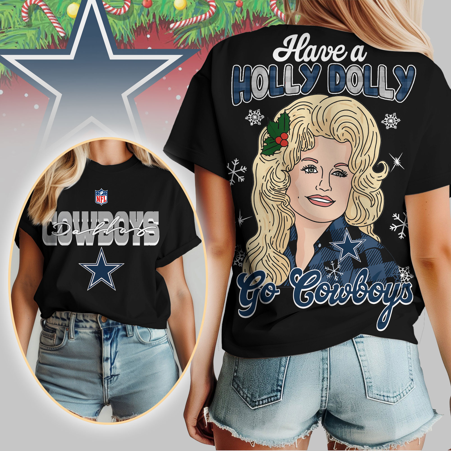 DC Premium NFL Have A Holly Dolly Women Shirt DDT CTND