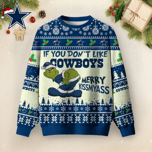 DC Premium NFL Merry Kissmyass Ugly Sweater DDT CTND