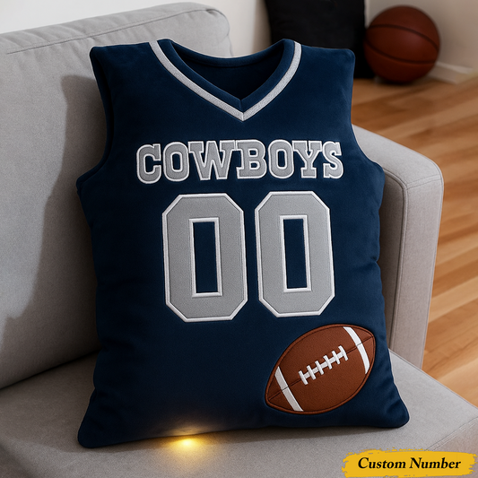 DC x NFL Personalized Graphic 3DPrint Football Jersey Pillow DDT CTND