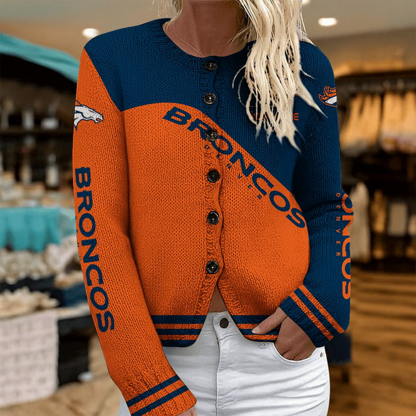DEN x NFL Knitted Cardigan DATND TANTD