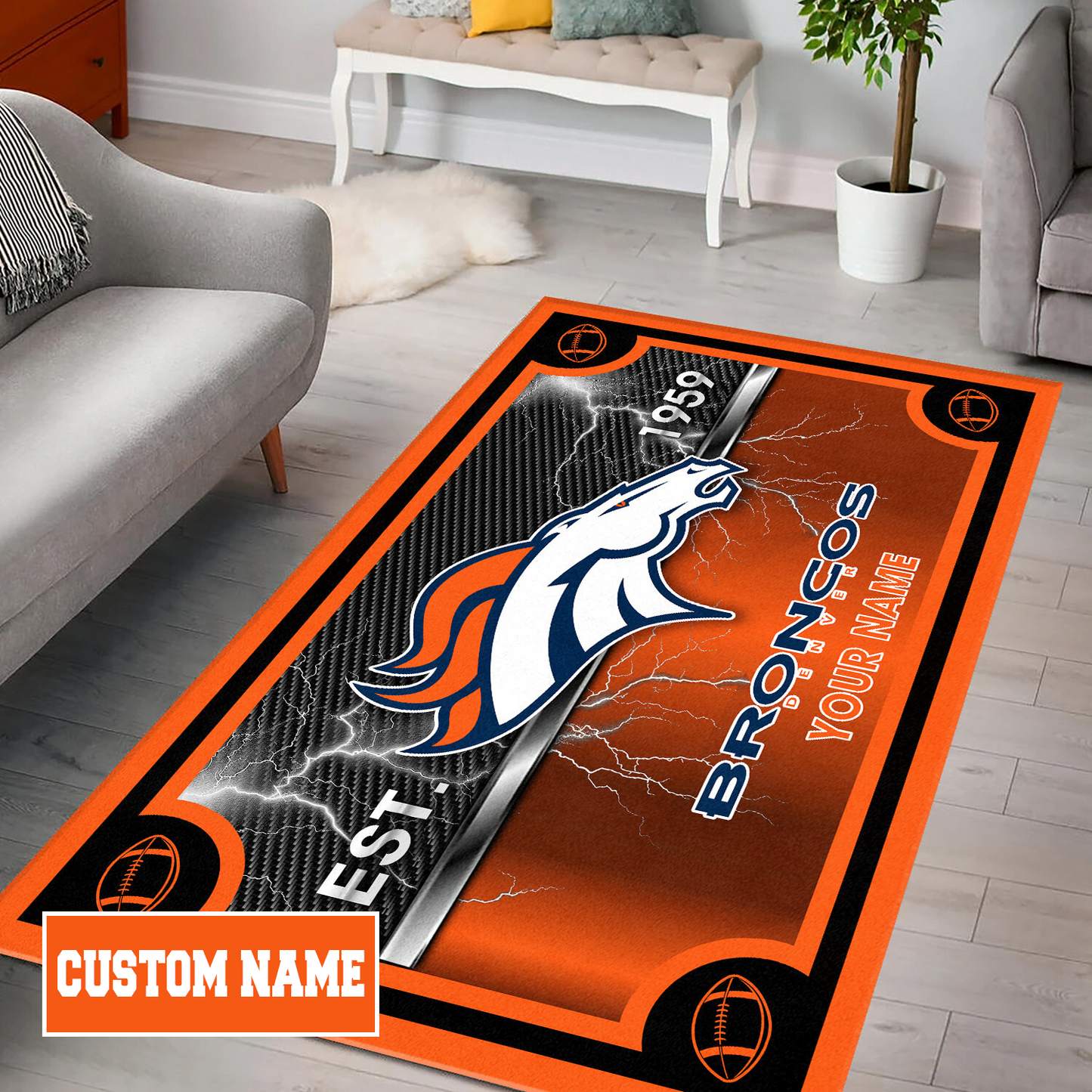 DEN x NFL Rug DATND TANTD