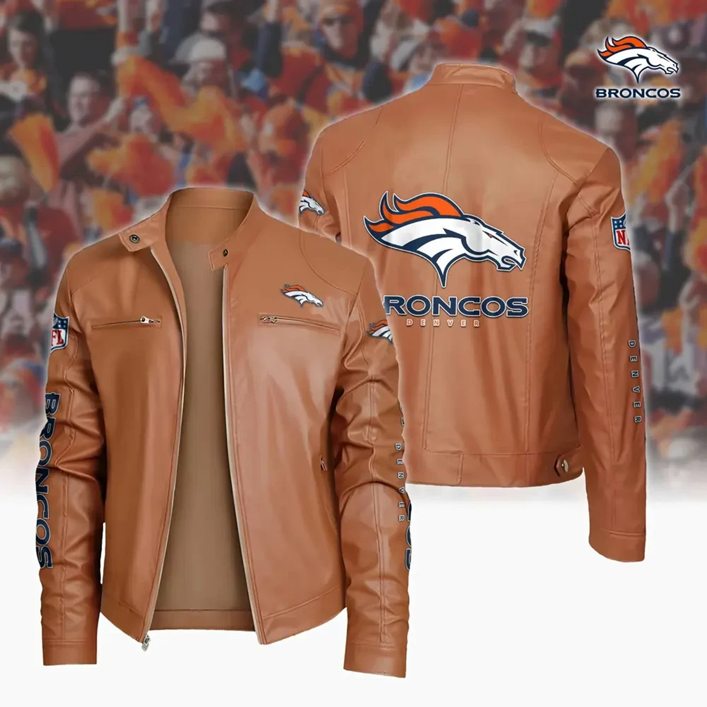 DEN x NFL Sport Leather Jacket DATND TANTD