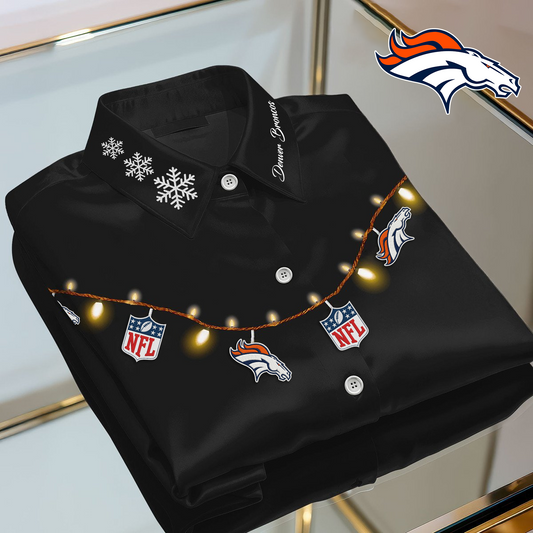 DEN X Premium NFL Christmas Long Sleeve Casual Shirt 101125 V1 NAK NHT