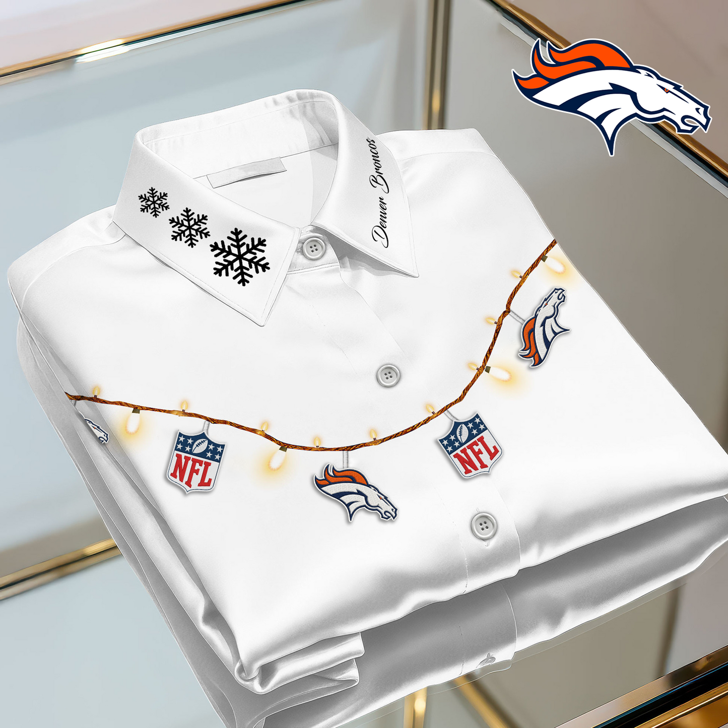 DEN X Premium NFL Christmas Long Sleeve Casual Shirt 101125 V1 NAK NHT