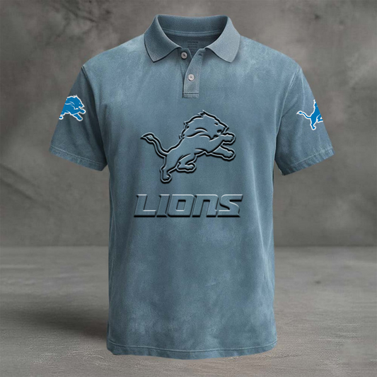 DET x NFL Embossed Polo Shirt DATND TANTD