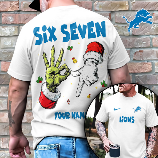 DET x NFL Funny Six Seven Hot Trend Tshirt Custom Any Name DATND TANTD