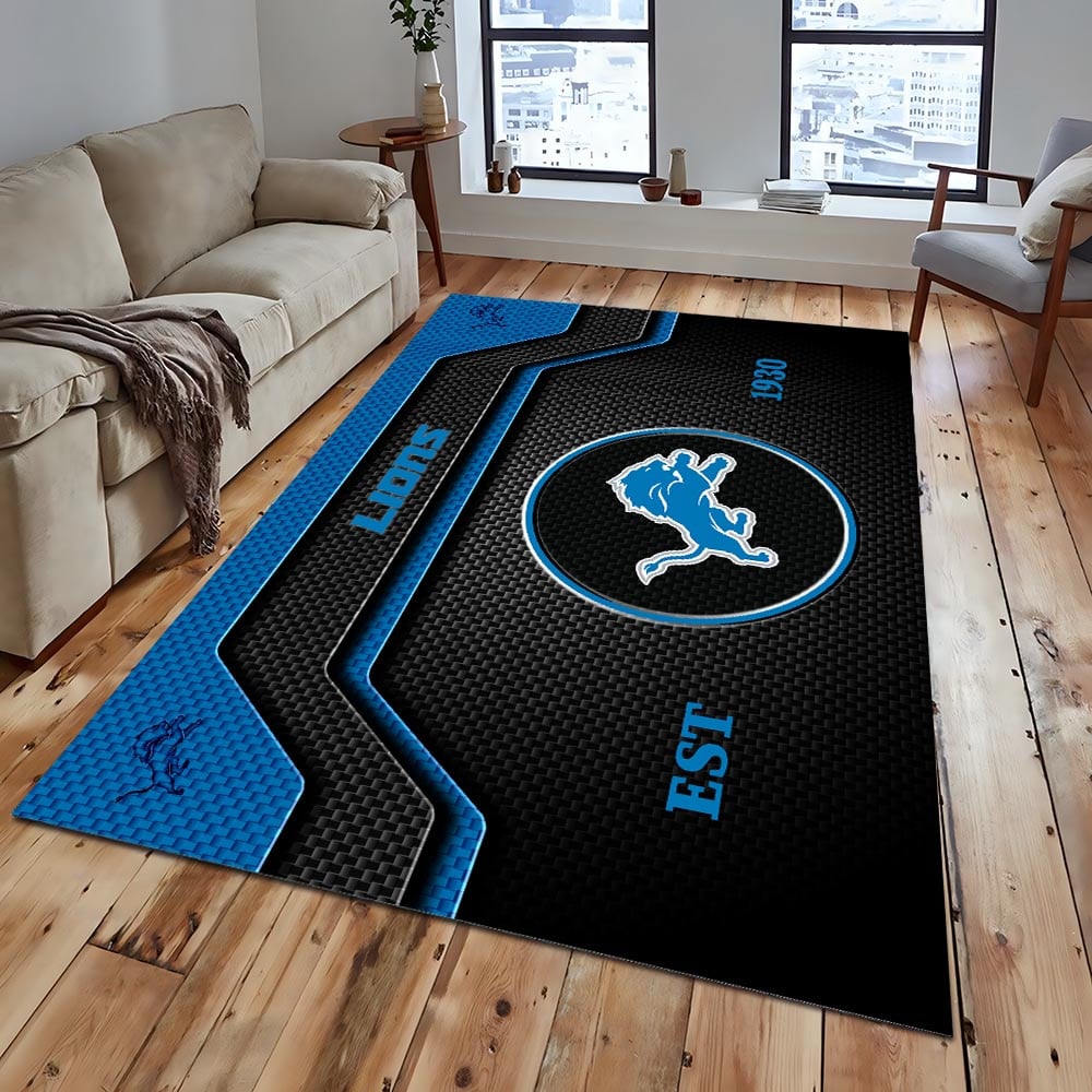 DET x NFL Modern Sports Living Room Rug DatND DVT