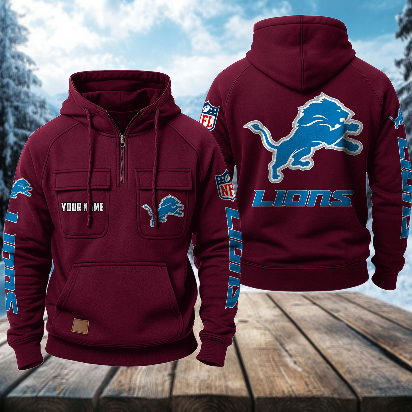 DET x NFL Premium Hoodie DATND TANTD