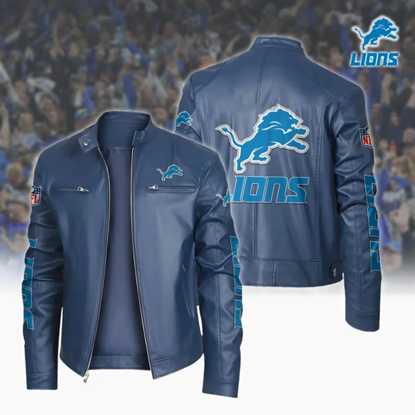DET x NFL Sport Leather Jacket DATND TANTD