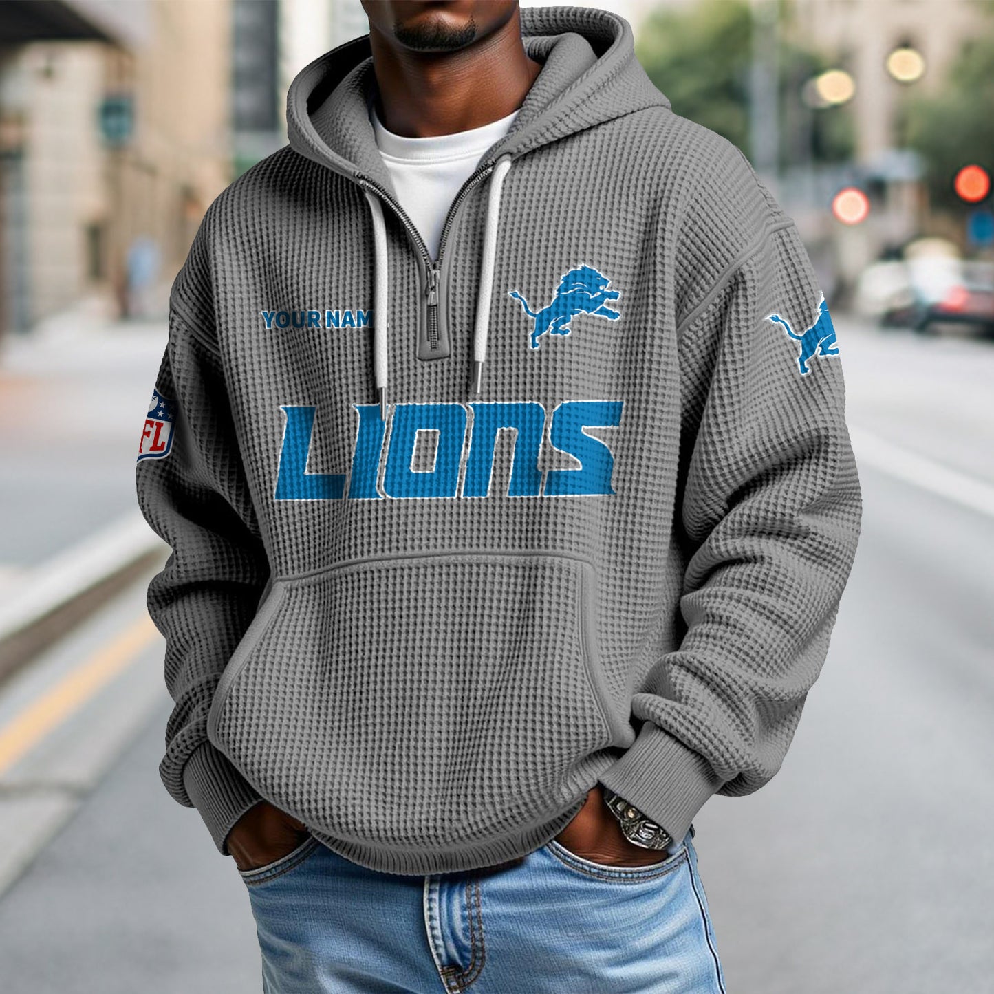 DET x NFL Waffle Hoodie DatND DVT