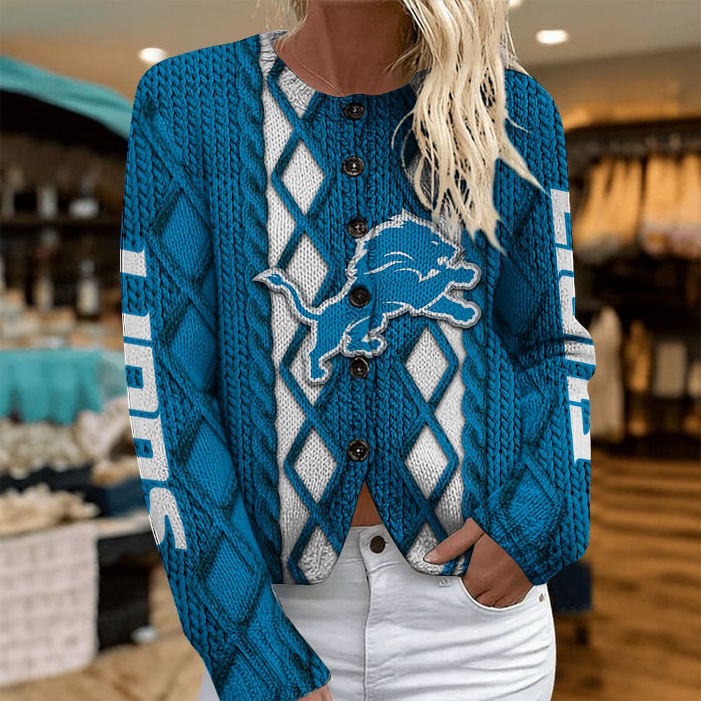 DET x NFL Women's Cardigan Sweater DatND DVT