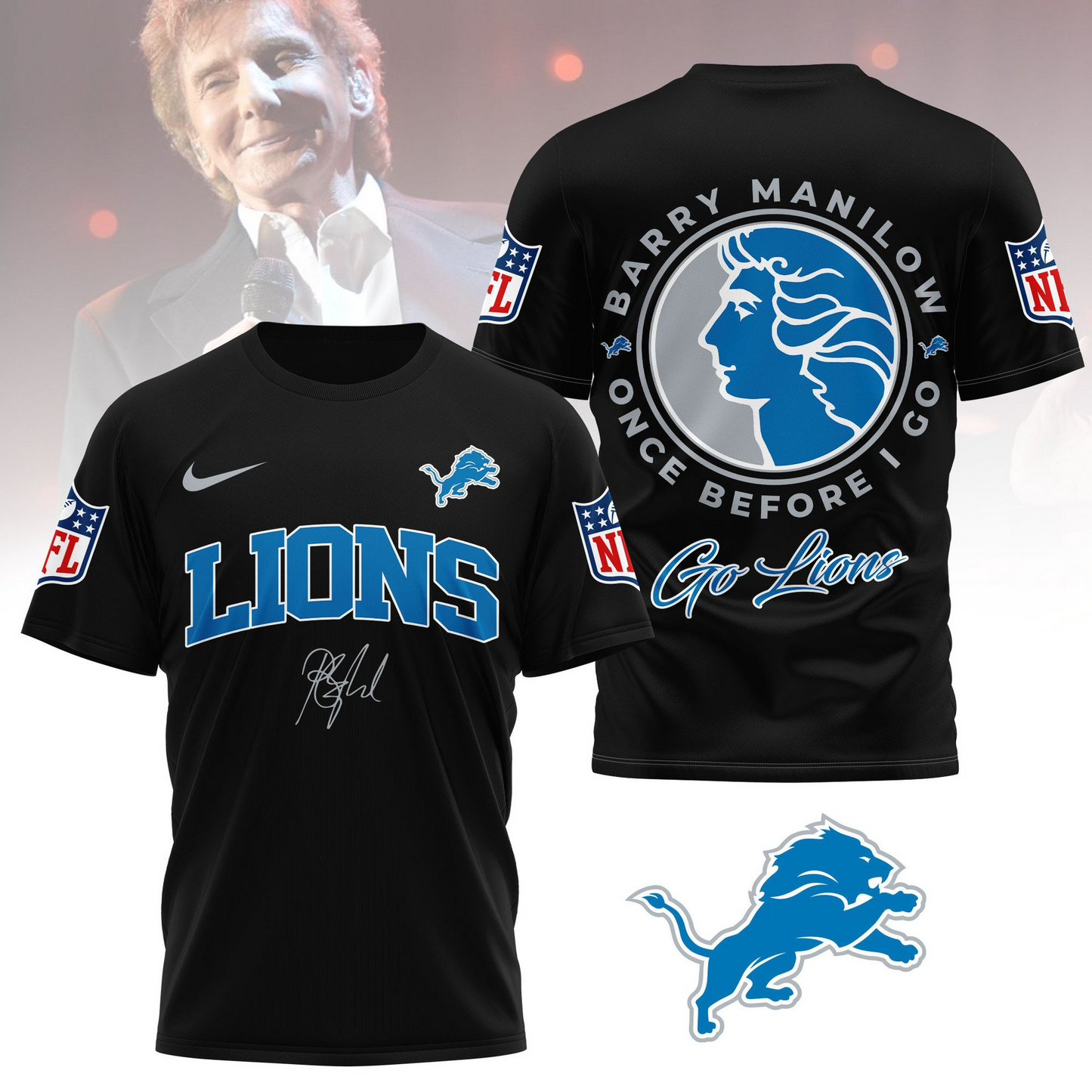 DL Premium NFL Barry Manilow Fan Shirt DDT CTND