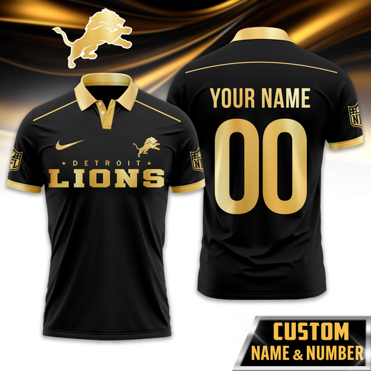 DL Premium NFL Black And Gold Custom Polo DDT CTND