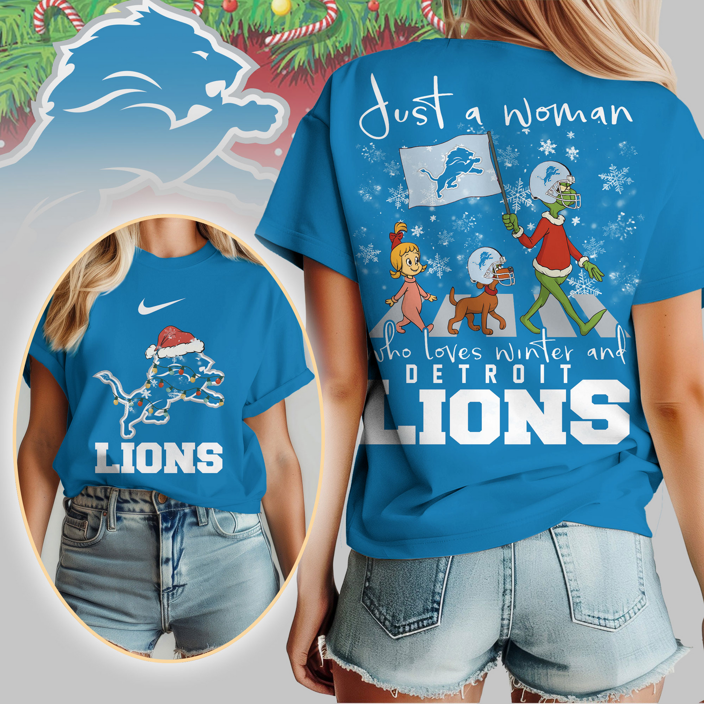 DL Premium NFL Just A Woman Who Loves Winter 3D Shirt DDT CTND