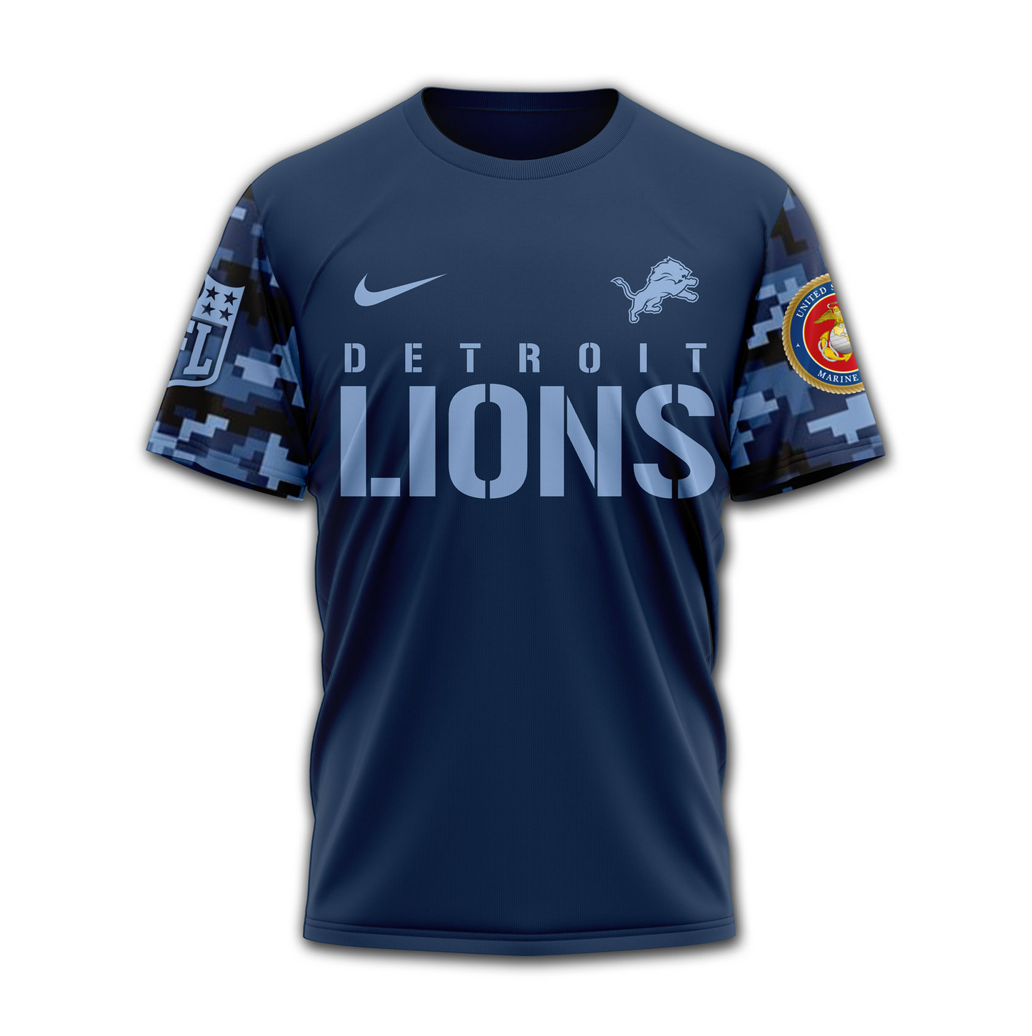 DL Premium NFL Navy Veteran Popeye 3D Shirt DDT CTND