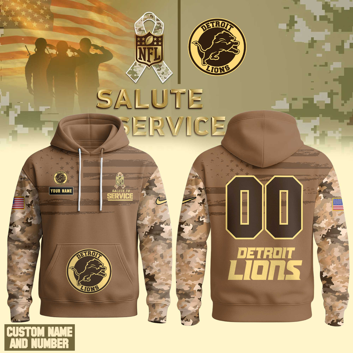 DL Premium NFL Salute To Service Hoodie DDT  NTL