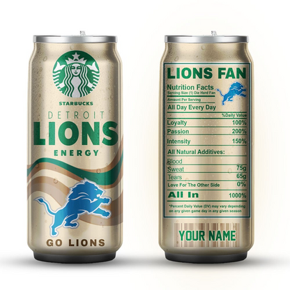 DL Premium NFL Starbucks Energy Can Tumbler DDT  NTL